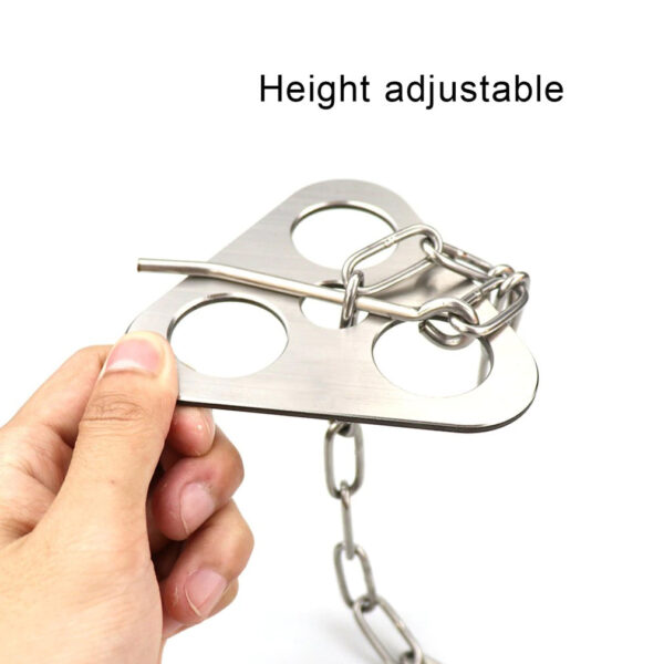 New Stainless Steel Picnic Tripod Outdoor Camping Portable Triangular Pot Hanging Bracket Rack Branch Multi-functional Hook Ring - Image 4