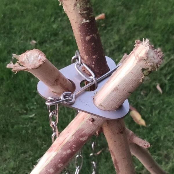 New Stainless Steel Picnic Tripod Outdoor Camping Portable Triangular Pot Hanging Bracket Rack Branch Multi-functional Hook Ring - Image 2