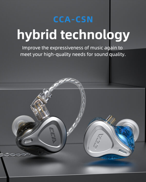 CCA CSN 1DD+1BA Hybrid Earphone In Ear Earbuds Monitor Headphones
