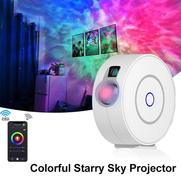 Smart Star Projector Colorful Starry Sky Projector WiFi Wireless Remote Control Laser Night Light Led APP Holiday Wedding Lights