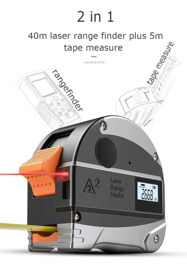 0M Laser Measuring Tape Retractable Digital Electronic