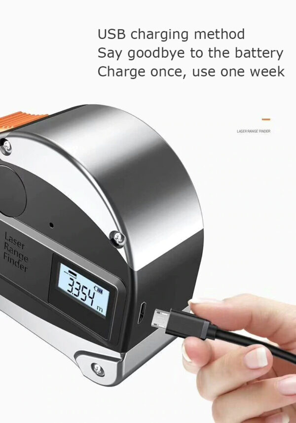 0M Laser Measuring Tape Retractable Digital Electronic - Image 2