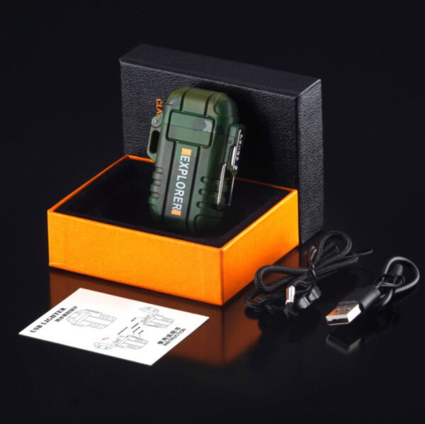Outdoor Portable Waterproof Camouflage USB Charging Lighter - Image 3