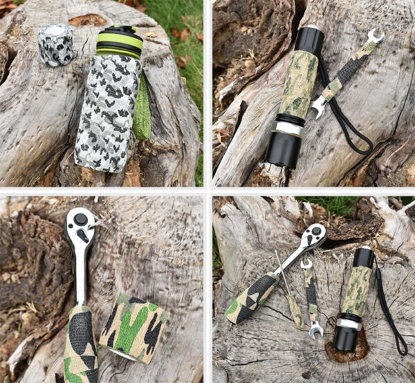 No Glue Stains Self-adhesive Retractable Non-woven Outdoor Camouflage Tape - Image 3