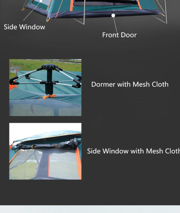 3-4 Person Camping Tent Gazebo Tourist Waterproof Tent Car Driving Tent - Image 2