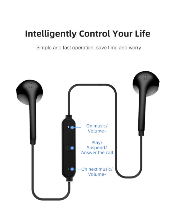 Bluetooth Earphone In-Ear Wireless Headphones Sports Stereo High Quality Earphones - Image 4