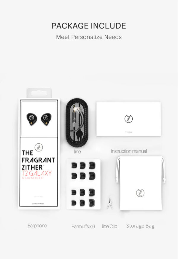 TFZ T2 Galaxy Graphene Dynamic Driver HiFi In-ear Earphone - Image 2