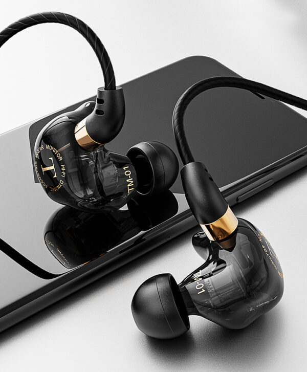 Sports heavy bass mobile phone in-ear headphones with microphone