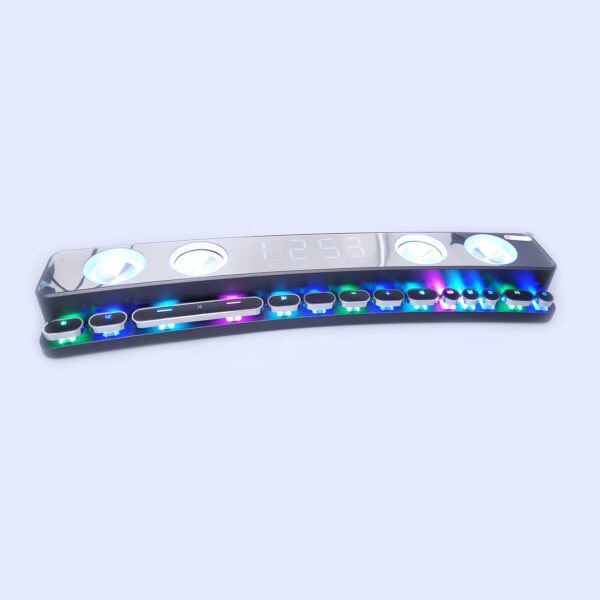 Game Subwoofer Bluetooth Speaker Sound Bar USB 3D Stereo Clock Soundbar AUX FM - Image 2