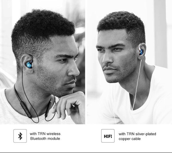 TRN V80 2BA+2DD Hybrid Metal In Ear Earphone IEM HIFI DJ Monitor Running Sport Earphone Earplug Headset - Image 3