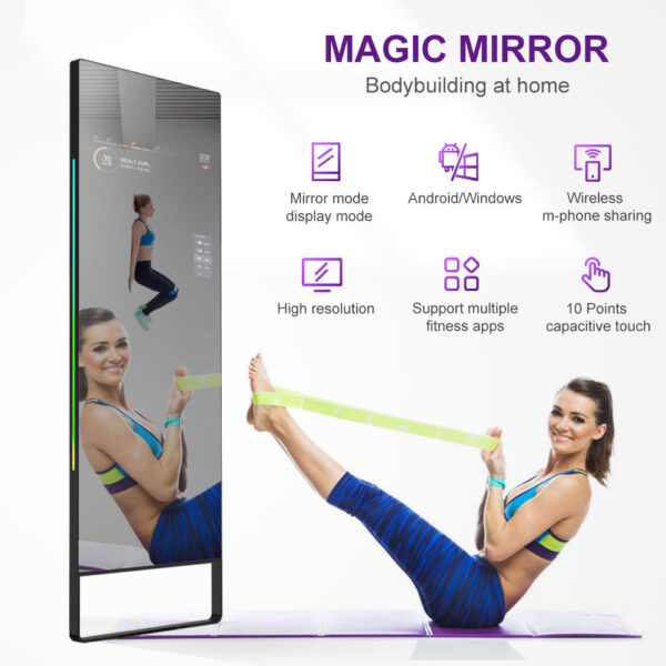 Smart Fitness Mirror Wall