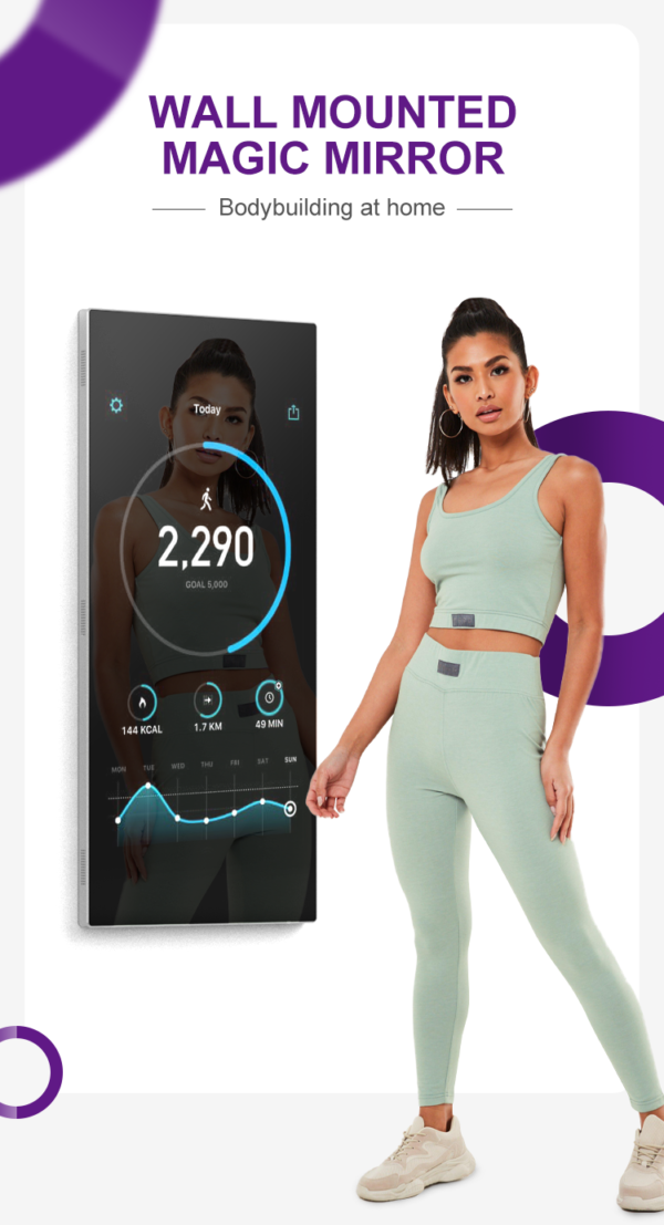 Smart Fitness Mirror Wall - Image 2