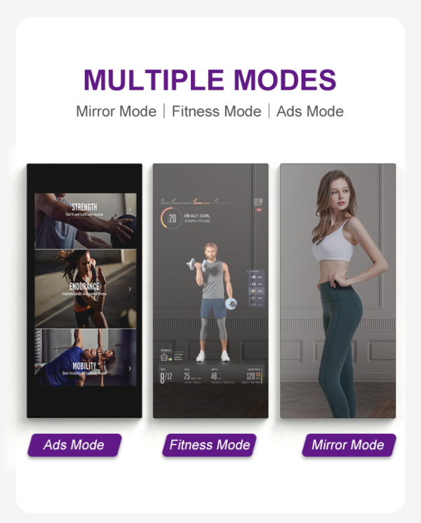 Smart Fitness Mirror Wall - Image 3