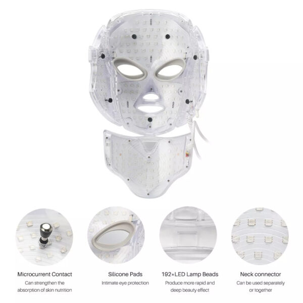 Lift Pigment Removal Skin Rejuvenation Wrinkle Remover Facial Neck 7 Color Led Light Mask Face - Image 4
