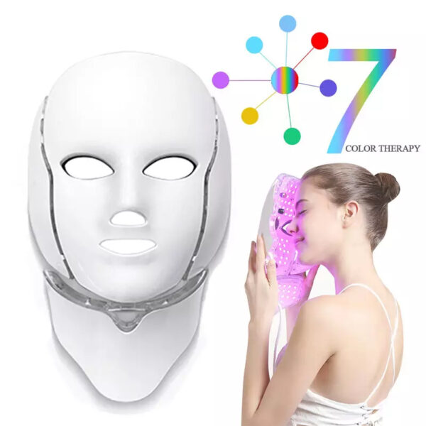Lift Pigment Removal Skin Rejuvenation Wrinkle Remover Facial Neck 7 Color Led Light Mask Face